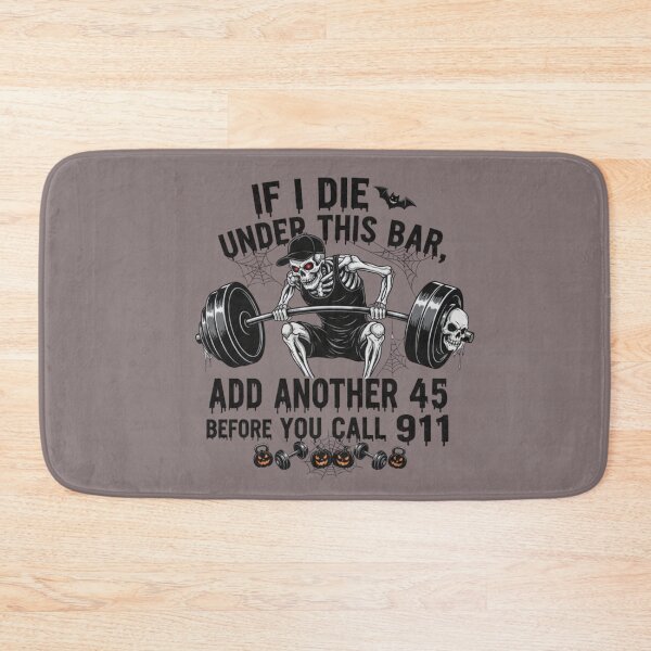 Item preview, Die Under Bar Weightlifting Skeleton 911 Graphic designed and sold by Exquisite Design Studio „Paculówka”.