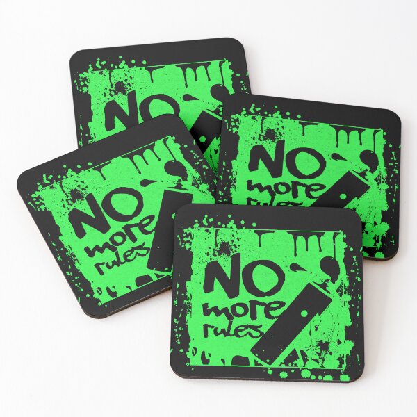 Item preview, No More Rules T-Shirt, Bold Green Graffiti Graphic Tee, Rebellious Streetwear Shirt, Edgy Statement Gift designed and sold by baretyas.