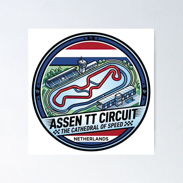 Item preview, Assen Grand Prix Race Track designed and sold by enzoade.