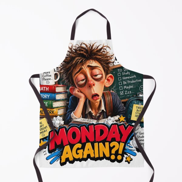 Item preview, Zack Monday Again Funny Tired Student Sticker designed and sold by M. Mamdouh Artworks.