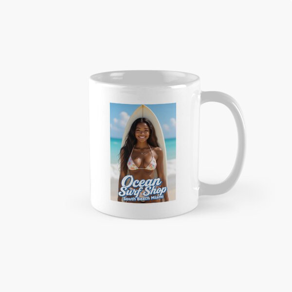 Item preview, Ocean Surf Shop - South Beach Miami - Surfer Girl designed and sold by JBDesigns21.