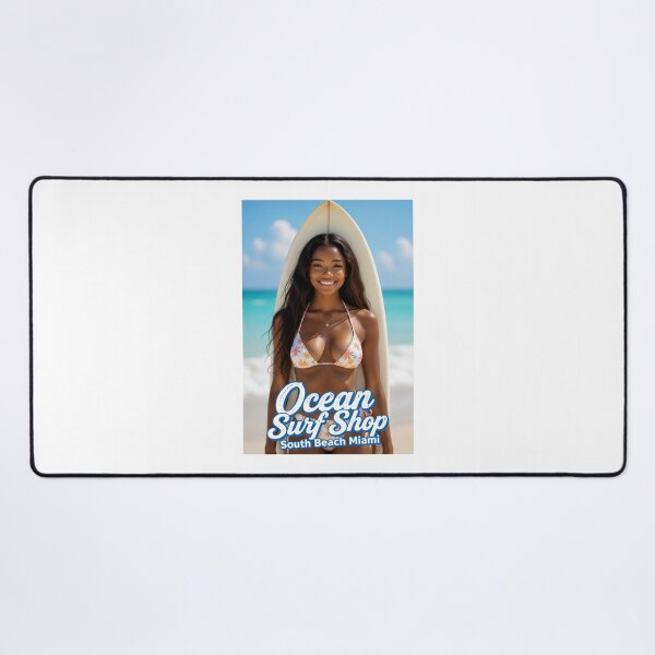 Item preview, Ocean Surf Shop - South Beach Miami - Surfer Girl designed and sold by JBDesigns21.