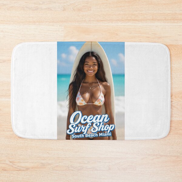 Item preview, Ocean Surf Shop - South Beach Miami - Surfer Girl designed and sold by JBDesigns21.