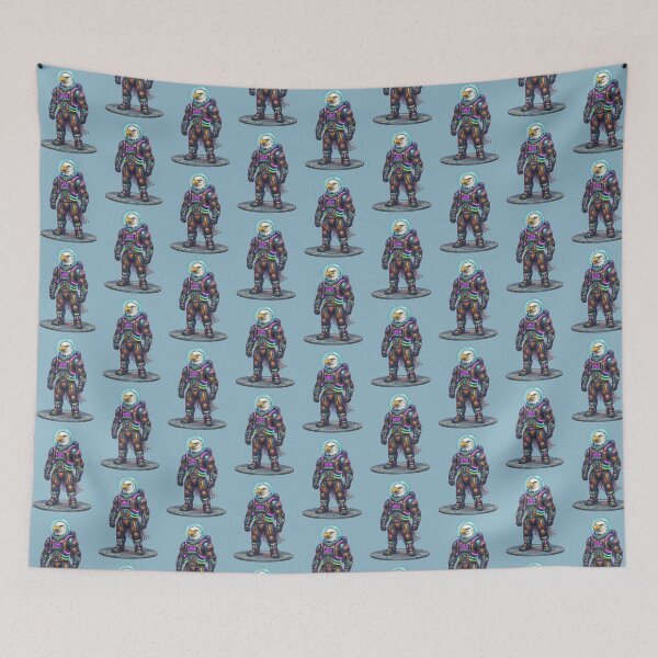 Item preview, U.S. Astronaut Eagle – Retro Neon Space Guardian designed and sold by FootprintofLove.