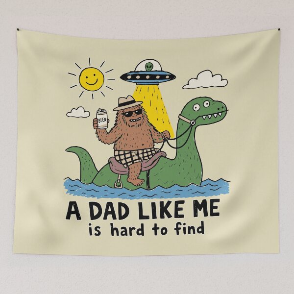 Item preview, Cryptid Dad Riding a Lake Monster designed and sold by Studio Bootleg.