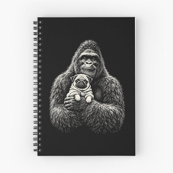 Item preview, Gorilla Protecting Pug Dog Cute Animal Friendship designed and sold by Moizento.