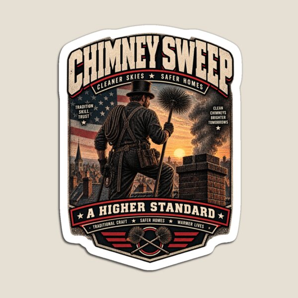Item preview, Chimney Sweep - Vintage Chimney Cleaner Americana Workwear T-Shirt designed and sold by DomKo10.