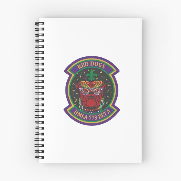 Item preview, USMC HMLA-773 Detachment A Red Dogs Mardi Gras Patch Emblem designed and sold by CharlieDesings.