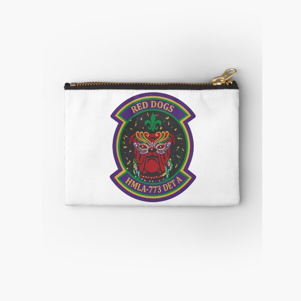 Item preview, USMC HMLA-773 Detachment A Red Dogs Mardi Gras Patch Emblem designed and sold by CharlieDesings.