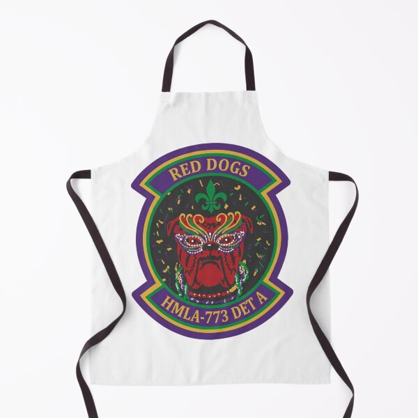 Item preview, USMC HMLA-773 Detachment A Red Dogs Mardi Gras Patch Emblem designed and sold by CharlieDesings.