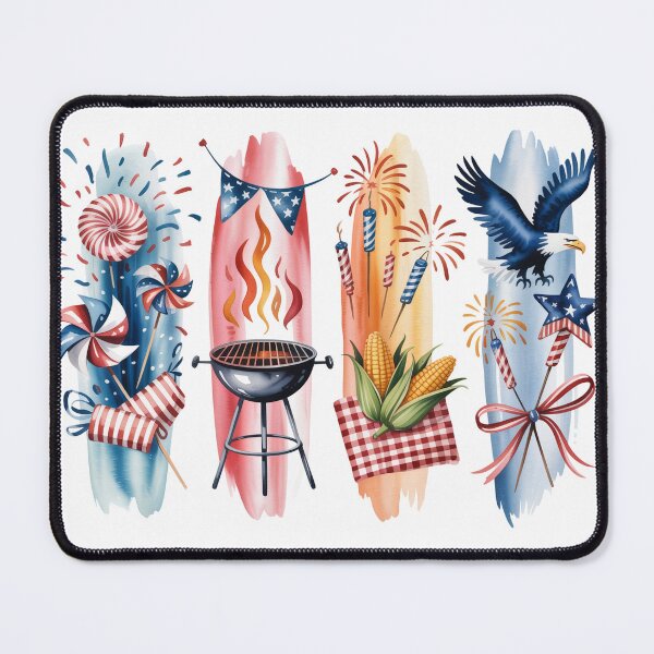 Item preview, 4th of July Backyard Bash – BBQ, Fireworks & Eagle designed and sold by Marie Gems.