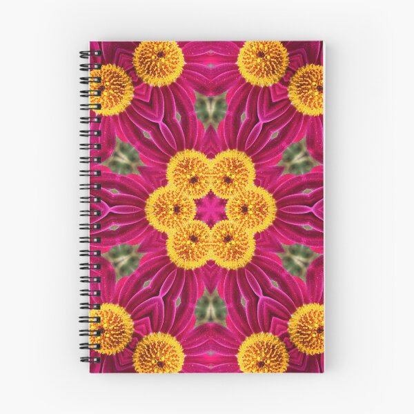 Aperçu de l'œuvre Rosace Florale Magenta et Jaune créée et vendue par SilentBloomLab.