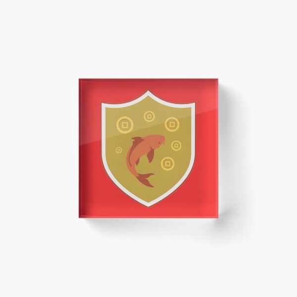 Item preview, Chinese Koi Fish Lucky Gold Coin Shield Vector designed and sold by Shutter-Dragon.