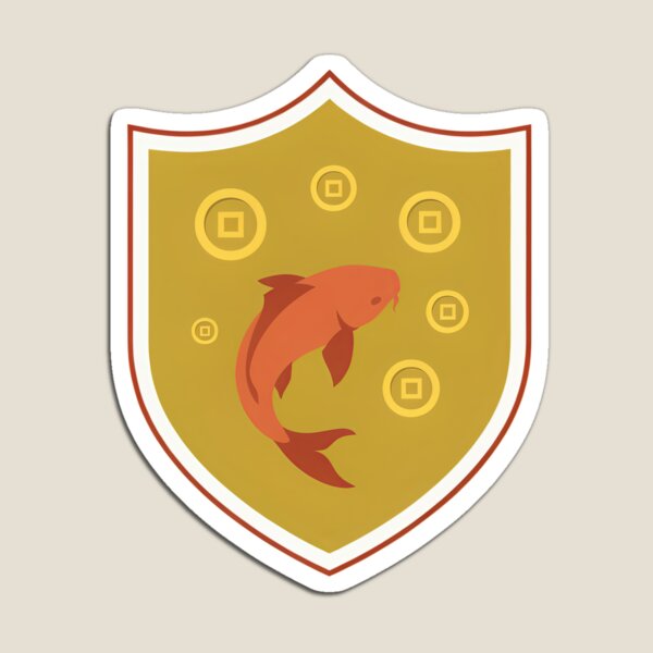 Item preview, Chinese Koi Fish Lucky Gold Coin Shield Vector designed and sold by Shutter-Dragon.