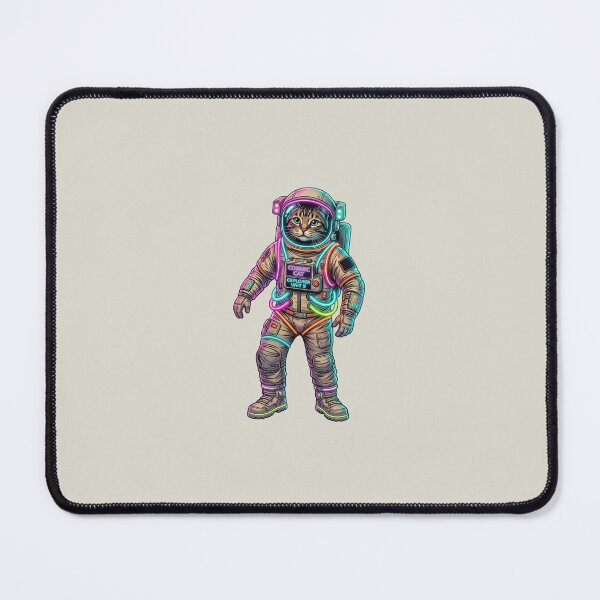 Item preview, Retro Neon Astronaut Cat – Vintage Cosmic Journey designed and sold by FootprintofLove.