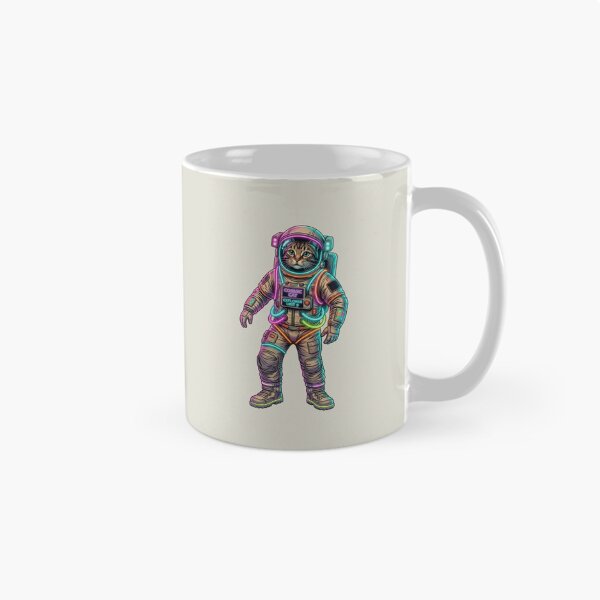 Item preview, Retro Neon Astronaut Cat – Vintage Cosmic Journey designed and sold by FootprintofLove.