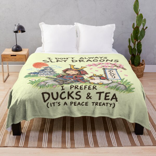 Item preview, Funny Samurai Duck T Shirt, Kawaii Japanese Tee, Cute Vintage Graphic Shirt, Funny Tea Lover Gift designed and sold by Emyku.