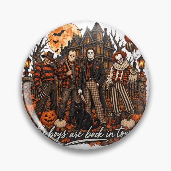 Item preview, The Boys Are Back In Town Horror Movie Villains Autumn Art designed and sold by DesignArtist.ia.