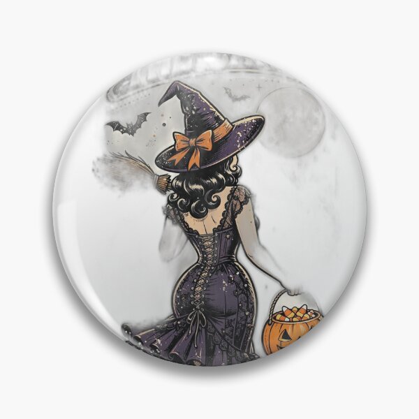 Item preview, Witch Way to the Candy Pin-Up Halloween Shirt | Sexy Witch T-Shirt designed and sold by FitEnvy.