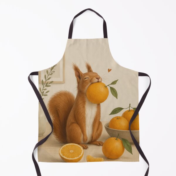 Artikelvorschau, Hygge Rotes Eichhörnchen & Orange "KÖSTLICH" Porträt entworfen und verkauft von NickWhittleArt.