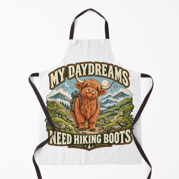 Item preview, My Daydreams Need Hiking Boots Cow Shirt designed and sold by ODDLUME CLUB.