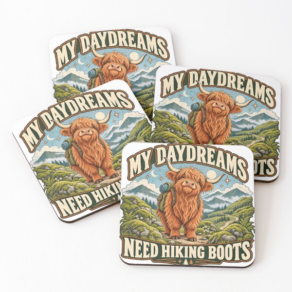 Item preview, My Daydreams Need Hiking Boots Cow Shirt designed and sold by ODDLUME CLUB.
