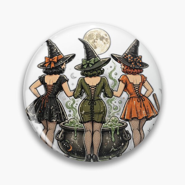 Item preview, Brewing Up Some Magic Pin-Up Halloween Shirt | Sexy Witch T-Shirt designed and sold by FitEnvy.