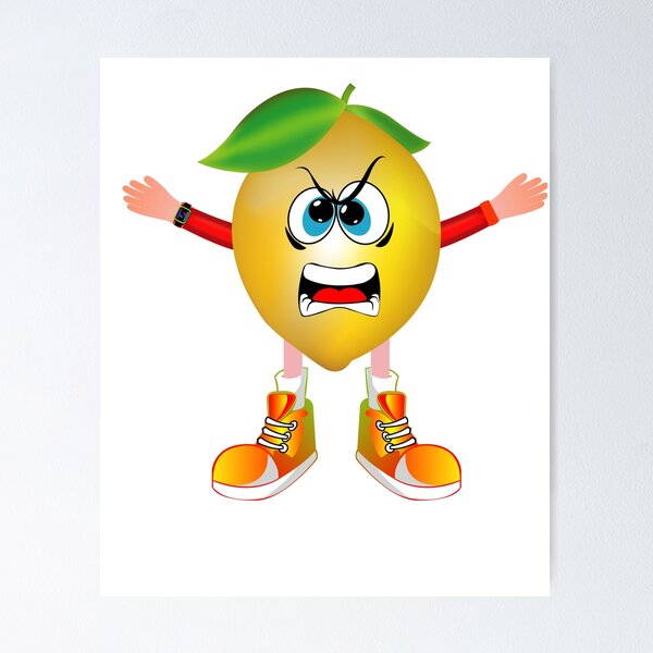 Item preview, Angry Lemon Animated Character Boy Version designed and sold by ExpressiveToon.