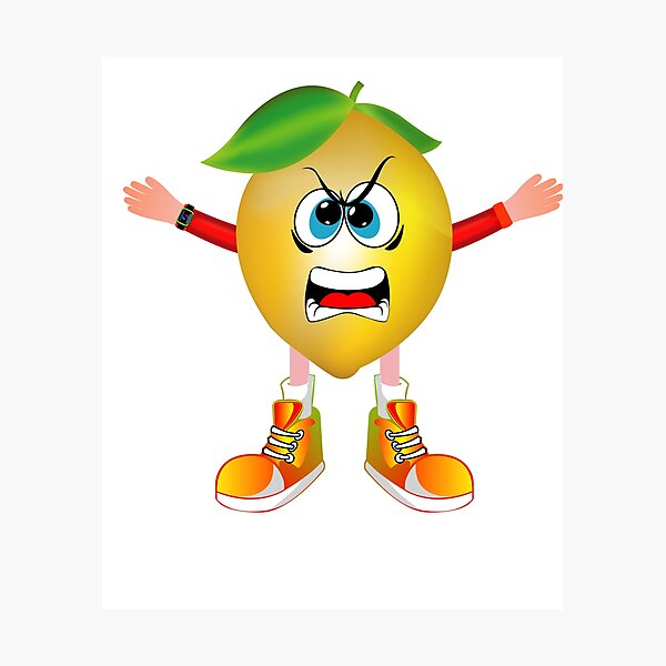 Item preview, Angry Lemon Animated Character Boy Version designed and sold by ExpressiveToon.