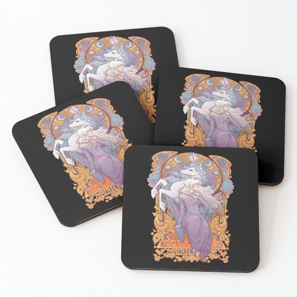 Item preview, Enchantings Unicorns Lady Art Nouveaus Fantasy-67 designed and sold by TinaFangcao.