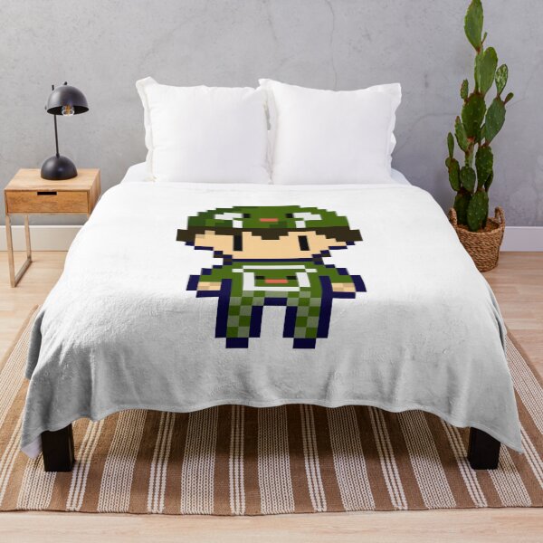 Item preview, Pixel Art Green Helmet Character – Retro 8-Bit Frog Style Boy designed and sold by Ruuper4all.