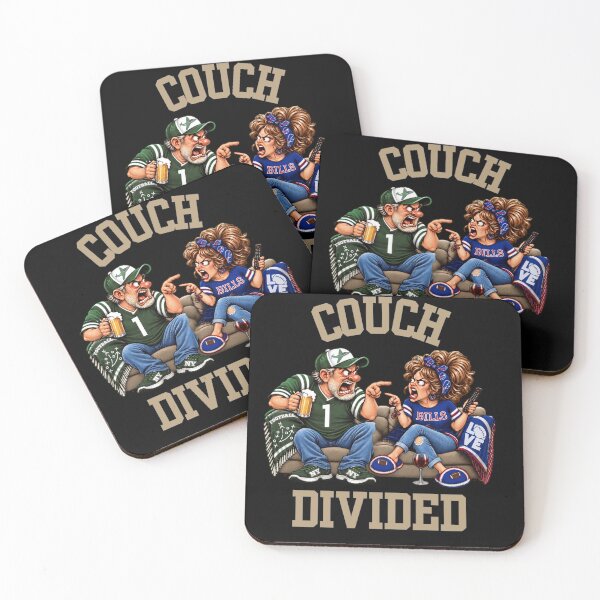 Item preview, Football Fans Couch Divided New York Jets & Buffalo Bills designed and sold by Bubba's Boutique.