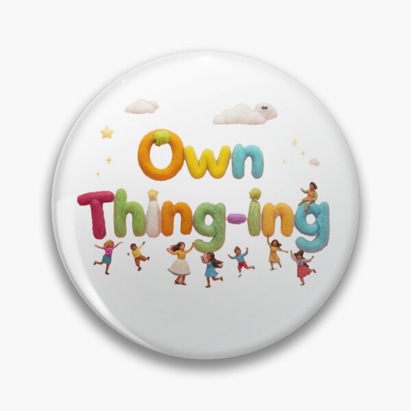 Item preview, "Own Thing-ing" Playful Needle Felted Typography Art | Whimsical Children's Illustration designed and sold by NotSoSubtleRosiePeas.
