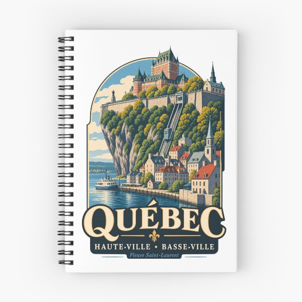 Item preview, Québec City – Haute-Ville & Basse-Ville Vintage Travel Poster  Description: designed and sold by Past in Threads.