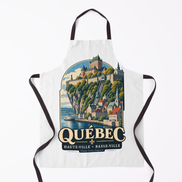 Item preview, Québec City – Haute-Ville & Basse-Ville Vintage Travel Poster Description: designed and sold by Past in Threads.
