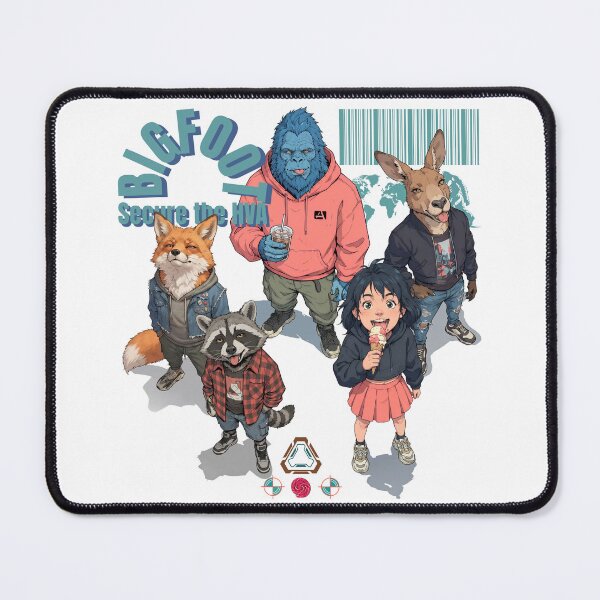 Item preview, Bigfoot & Squad Streetwear - Street Style Cryptid Squad designed and sold by Whimsy Trail Co.