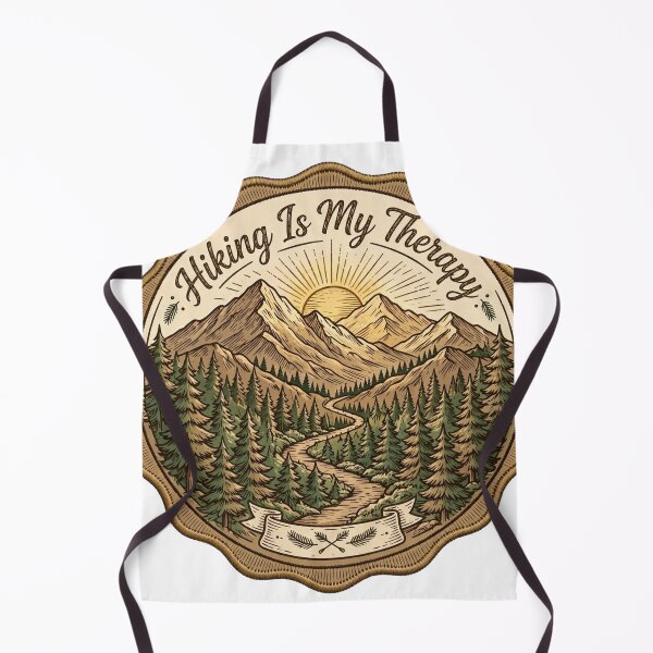 Item preview, Hiking Is My Therapy Badge - Vintage Mountain Trail - Hiking Lover designed and sold by Htkester1.