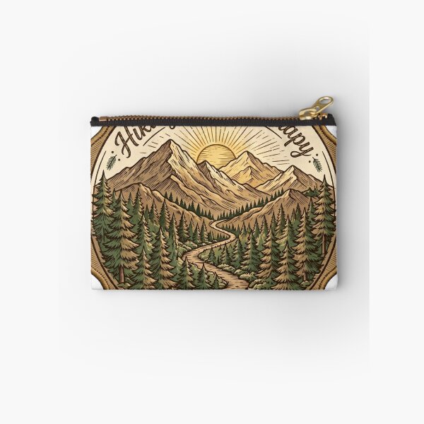 Item preview, Hiking Is My Therapy Badge - Vintage Mountain Trail - Hiking Lover designed and sold by Htkester1.