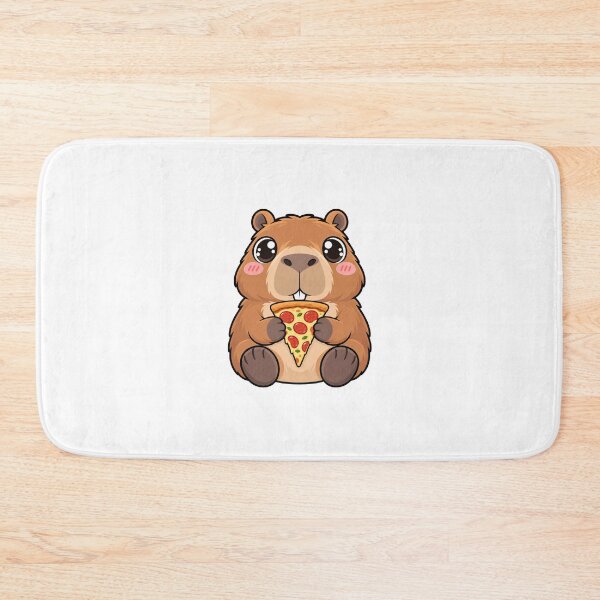 Item preview, Cute Kawaii Capybara With Pizza designed and sold by Eternalski.
