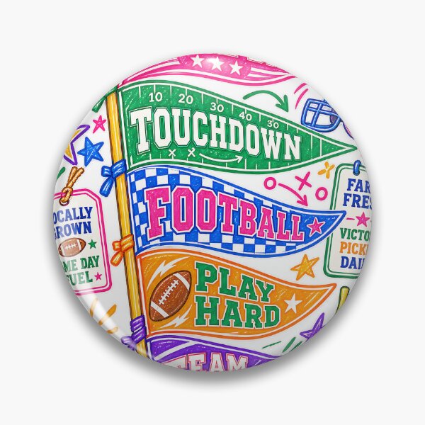 Item preview, Game Day Football Pennants Bright Colorful Sports Art designed and sold by DesignArtist.ia.