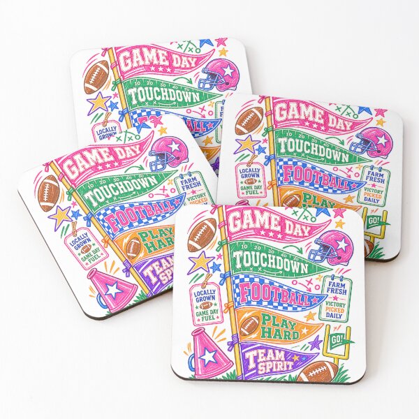 Item preview, Game Day Football Pennants Bright Colorful Sports Art designed and sold by DesignArtist.ia.