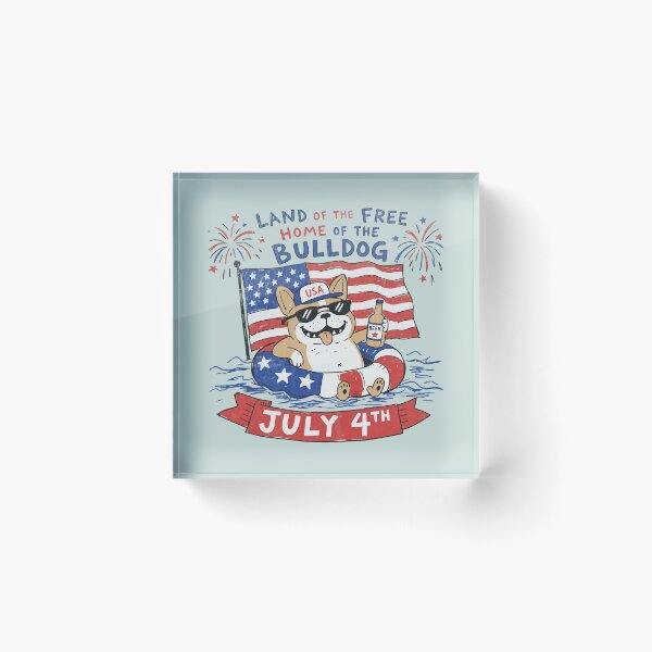 Item preview, Patriotic Bulldog Pool Party – Fourth of July Dog Humor designed and sold by Studio Bootleg.