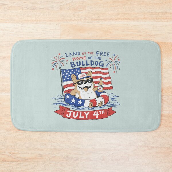 Item preview, Patriotic Bulldog Pool Party – Fourth of July Dog Humor designed and sold by Studio Bootleg.