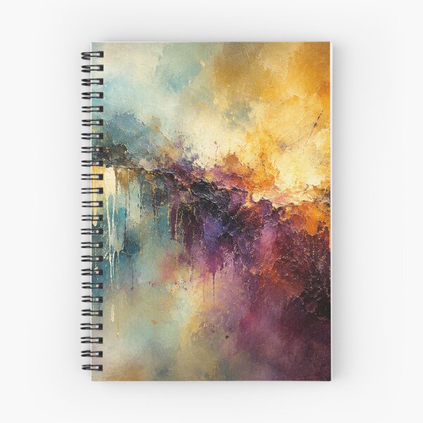 Item preview, Aurora Drips Modern Abstract Art Print in Teal Plum and Gold by Joey Santiago Fine Art designed and sold by Joey Santiago.