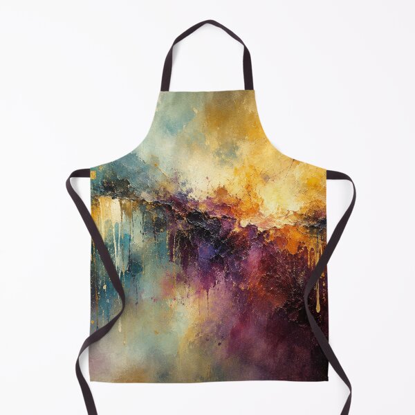 Item preview, Aurora Drips Modern Abstract Art Print in Teal Plum and Gold by Joey Santiago Fine Art designed and sold by Joey Santiago.