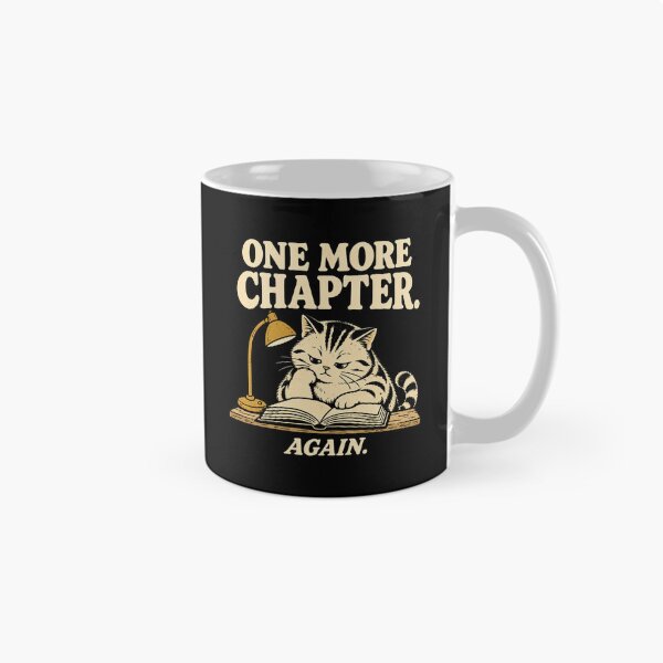 Item preview, One More Chapter Again – Funny Reading Cat designed and sold by DreamCraze.