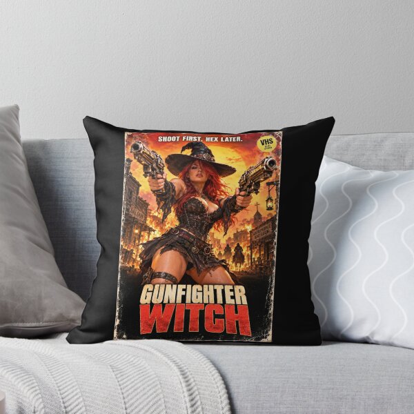 Item preview,  Gunfighter Witch - B Movie Action Horror Badass Woman designed and sold by FilMate.