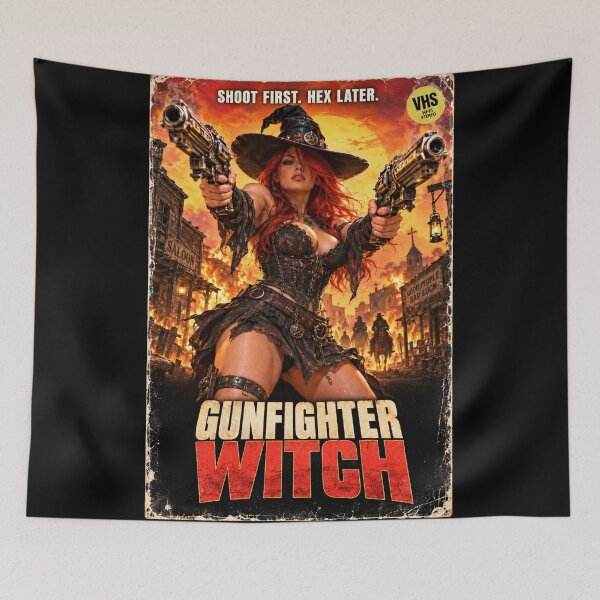 Item preview,  Gunfighter Witch - B Movie Action Horror Badass Woman designed and sold by FilMate.