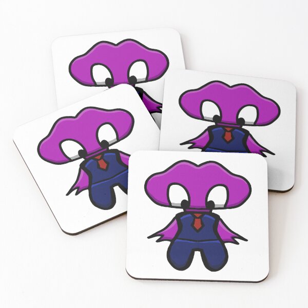 Item preview, Cute Big-Headed Business Monster Purple – Kawaii Sticker Art designed and sold by davidmalec.