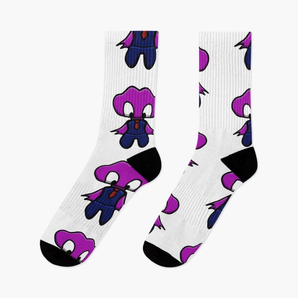 Item preview, Cute Big-Headed Business Monster Purple – Kawaii Sticker Art designed and sold by davidmalec.